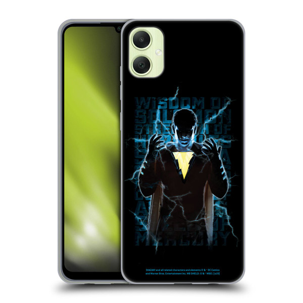 Shazam! 2019 Movie Character Art Lightning Typography Soft Gel Case for Samsung Galaxy A05