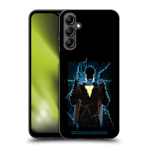 Shazam! 2019 Movie Character Art Lightning Typography Soft Gel Case for Samsung Galaxy M14 5G