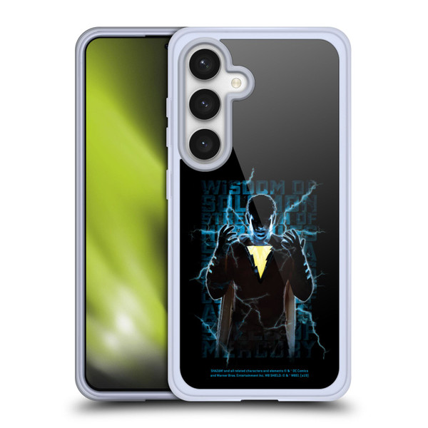 Shazam! 2019 Movie Character Art Lightning Typography Soft Gel Case for Samsung Galaxy S24 5G