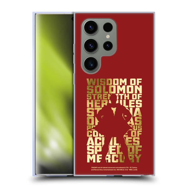 Shazam! 2019 Movie Character Art Typography Soft Gel Case for Samsung Galaxy S24 Ultra 5G