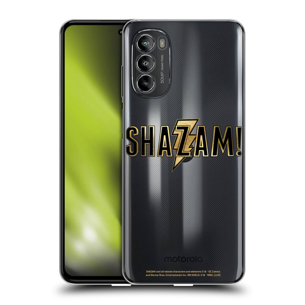 Shazam! 2019 Movie Logos Gold Soft Gel Case for Motorola Moto G82 5G
