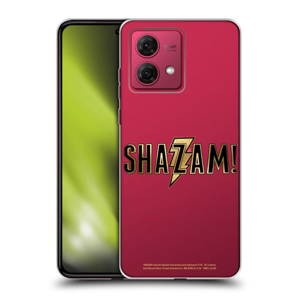Shazam! 2019 Movie Logos Gold Soft Gel Case for Motorola Moto G84 5G