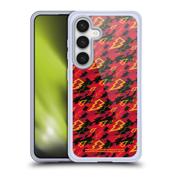 Shazam! 2019 Movie Logos Pattern Soft Gel Case for Samsung Galaxy S24 5G