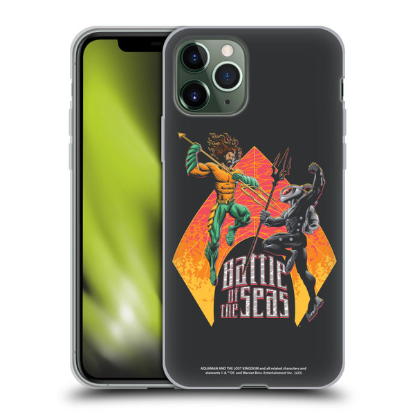 Aquaman And The Lost Kingdom Graphics Battle Of The Seas Soft Gel Case for Apple iPhone 11 Pro