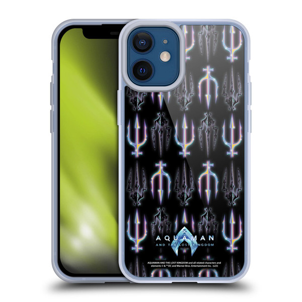 Aquaman And The Lost Kingdom Graphics Trident Pattern Soft Gel Case for Apple iPhone 12 Mini