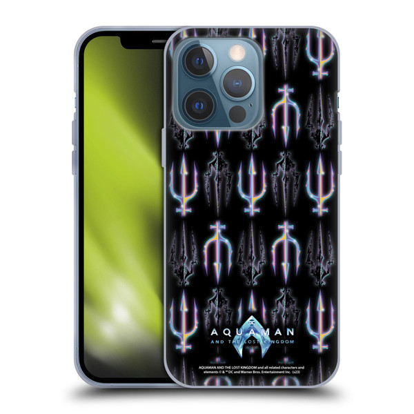 Aquaman And The Lost Kingdom Graphics Trident Pattern Soft Gel Case for Apple iPhone 13 Pro