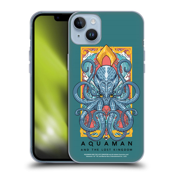 Aquaman And The Lost Kingdom Graphics Topo Soft Gel Case for Apple iPhone 14 Plus