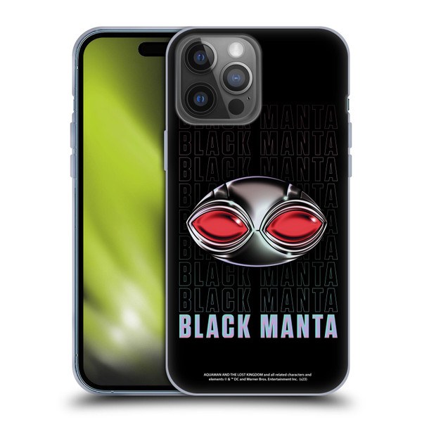 Aquaman And The Lost Kingdom Graphics Black Manta Helmet Soft Gel Case for Apple iPhone 14 Pro Max