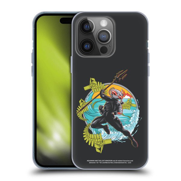 Aquaman And The Lost Kingdom Graphics Black Manta Art Soft Gel Case for Apple iPhone 14 Pro