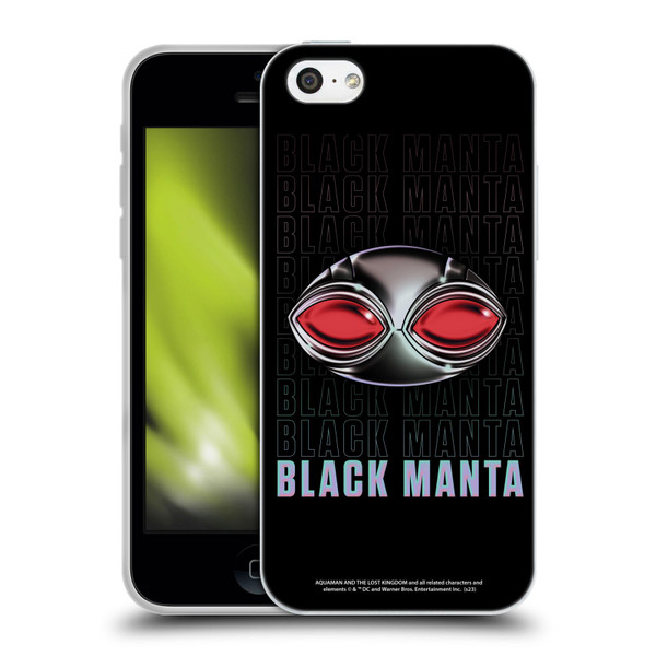 Aquaman And The Lost Kingdom Graphics Black Manta Helmet Soft Gel Case for Apple iPhone 5c