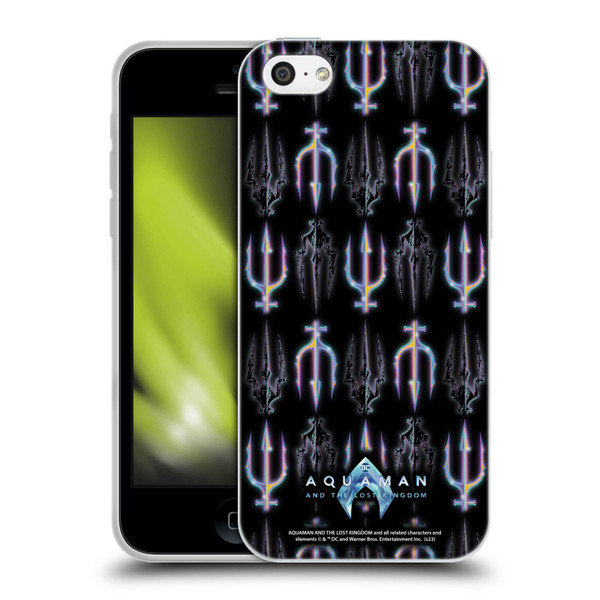 Aquaman And The Lost Kingdom Graphics Trident Pattern Soft Gel Case for Apple iPhone 5c