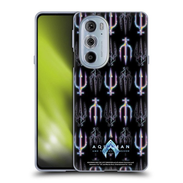 Aquaman And The Lost Kingdom Graphics Trident Pattern Soft Gel Case for Motorola Edge X30
