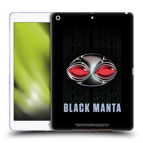 Aquaman And The Lost Kingdom Graphics Black Manta Helmet Soft Gel Case for Apple iPad 10.2 2019/2020/2021