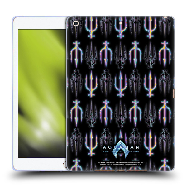 Aquaman And The Lost Kingdom Graphics Trident Pattern Soft Gel Case for Apple iPad 10.2 2019/2020/2021