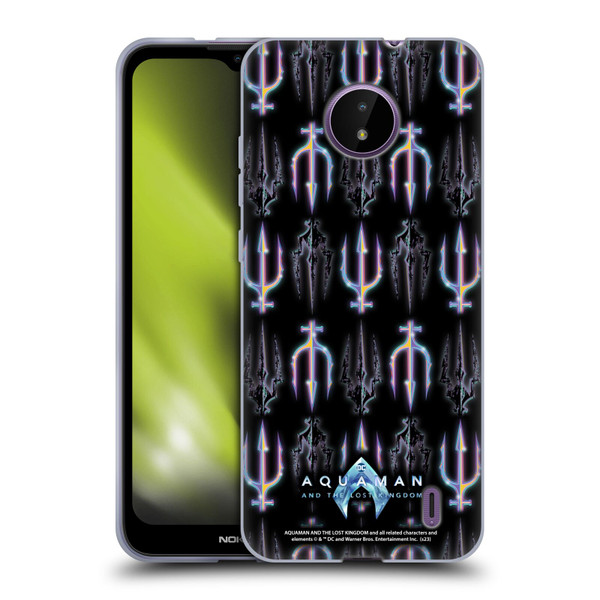 Aquaman And The Lost Kingdom Graphics Trident Pattern Soft Gel Case for Nokia C10 / C20