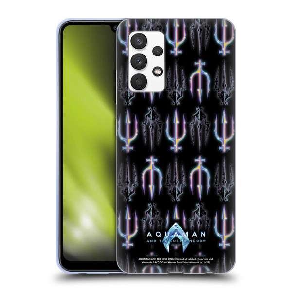 Aquaman And The Lost Kingdom Graphics Trident Pattern Soft Gel Case for Samsung Galaxy A32 (2021)