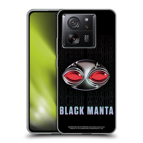 Aquaman And The Lost Kingdom Graphics Black Manta Helmet Soft Gel Case for Xiaomi 13T 5G / 13T Pro 5G