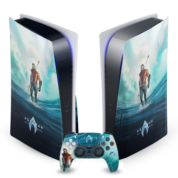 Aquaman And The Lost Kingdom Graphics Poster Vinyl Sticker Skin Decal Cover for Sony PS5 Disc Edition Bundle
