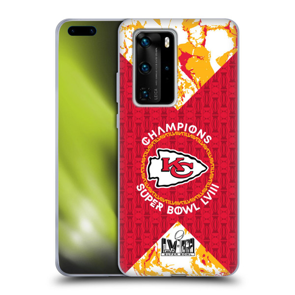 NFL 2024 Super Bowl LVIII Champions Kansas City Chiefs Patterns Soft Gel Case for Huawei P40 Pro / P40 Pro Plus 5G