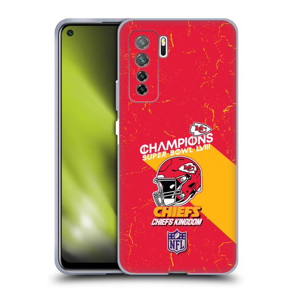 NFL 2024 Super Bowl LVIII Champions Kansas City Chiefs Helmet Soft Gel Case for Huawei Nova 7 SE/P40 Lite 5G