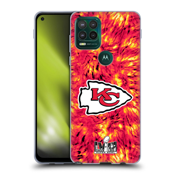 NFL 2024 Super Bowl LVIII Champions Kansas City Chiefs Tie Dye Soft Gel Case for Motorola Moto G Stylus 5G 2021