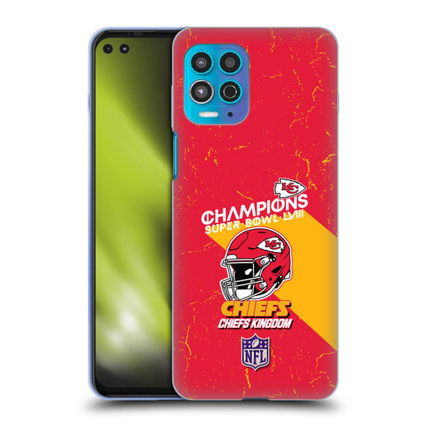 NFL 2024 Super Bowl LVIII Champions Kansas City Chiefs Helmet Soft Gel Case for Motorola Moto G100