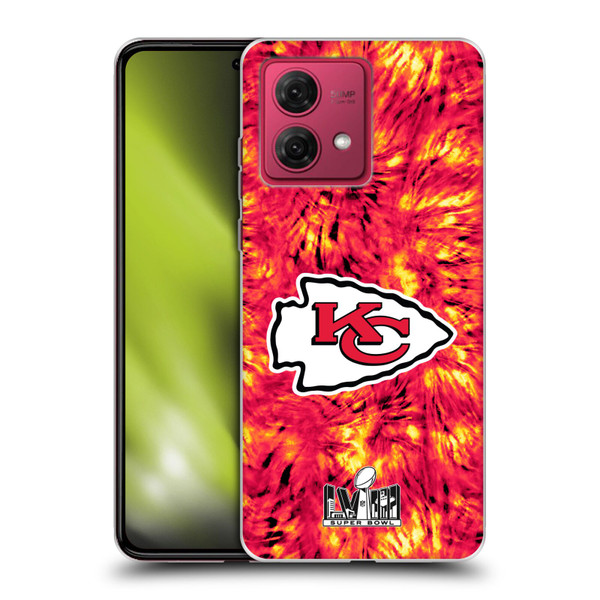 NFL 2024 Super Bowl LVIII Champions Kansas City Chiefs Tie Dye Soft Gel Case for Motorola Moto G84 5G