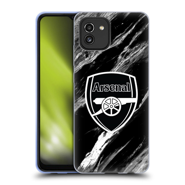 Arsenal FC Crest Patterns Marble Soft Gel Case for Samsung Galaxy A03 (2021)
