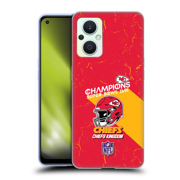 NFL 2024 Super Bowl LVIII Champions Kansas City Chiefs Helmet Soft Gel Case for OPPO Reno8 Lite