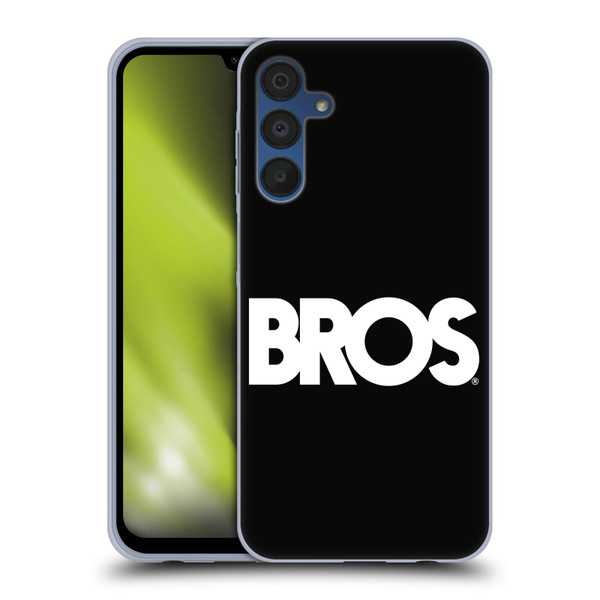 BROS Logo Art Text Soft Gel Case for Samsung Galaxy A15