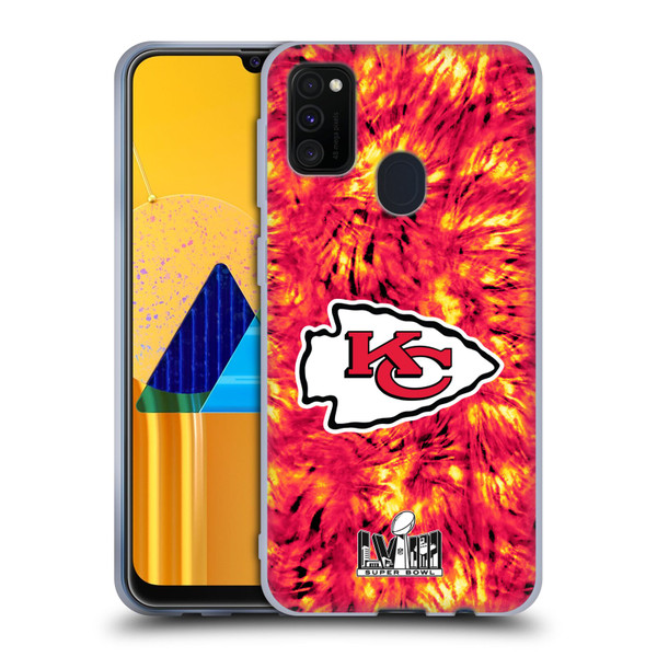 NFL 2024 Super Bowl LVIII Champions Kansas City Chiefs Tie Dye Soft Gel Case for Samsung Galaxy M30s (2019)/M21 (2020)