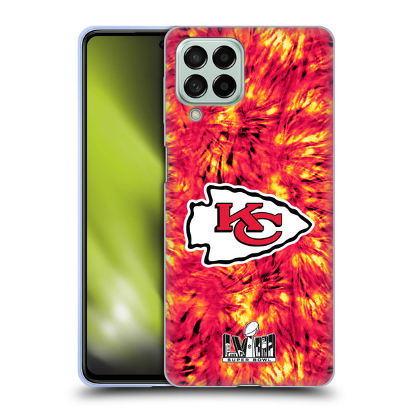 NFL 2024 Super Bowl LVIII Champions Kansas City Chiefs Tie Dye Soft Gel Case for Samsung Galaxy M53 (2022)