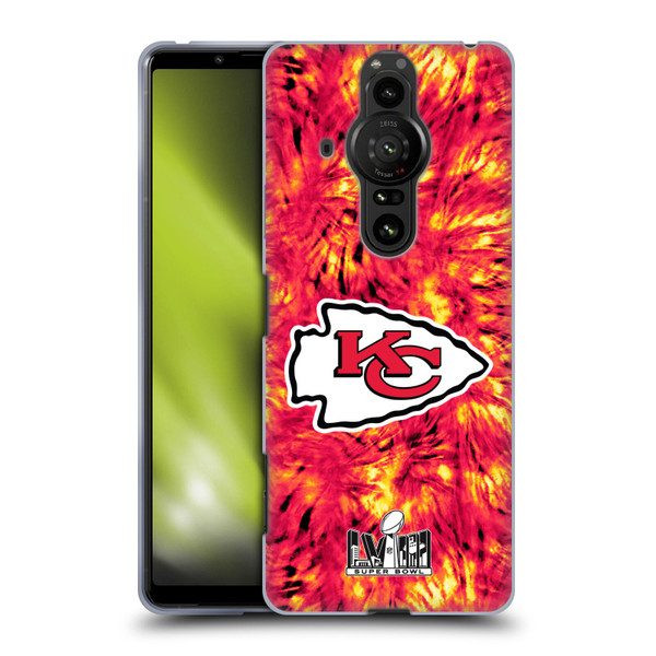 NFL 2024 Super Bowl LVIII Champions Kansas City Chiefs Tie Dye Soft Gel Case for Sony Xperia Pro-I
