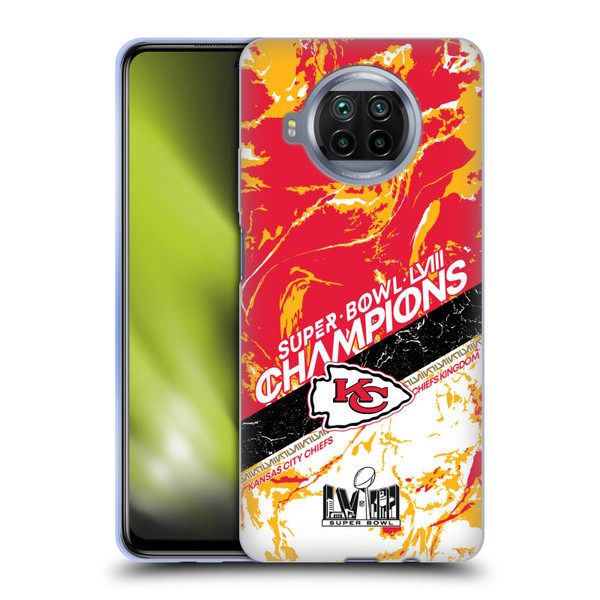 NFL 2024 Super Bowl LVIII Champions Kansas City Chiefs Marble Soft Gel Case for Xiaomi Mi 10T Lite 5G