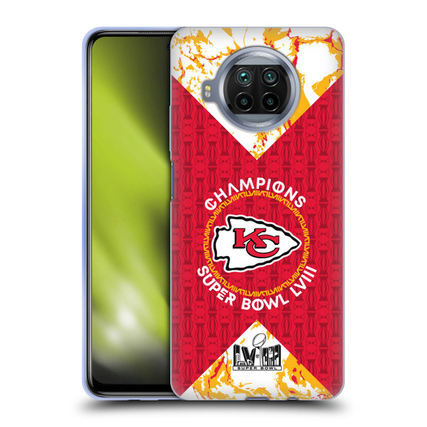 NFL 2024 Super Bowl LVIII Champions Kansas City Chiefs Patterns Soft Gel Case for Xiaomi Mi 10T Lite 5G