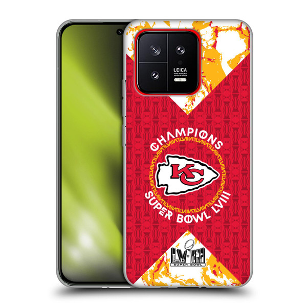 NFL 2024 Super Bowl LVIII Champions Kansas City Chiefs Patterns Soft Gel Case for Xiaomi 13 5G