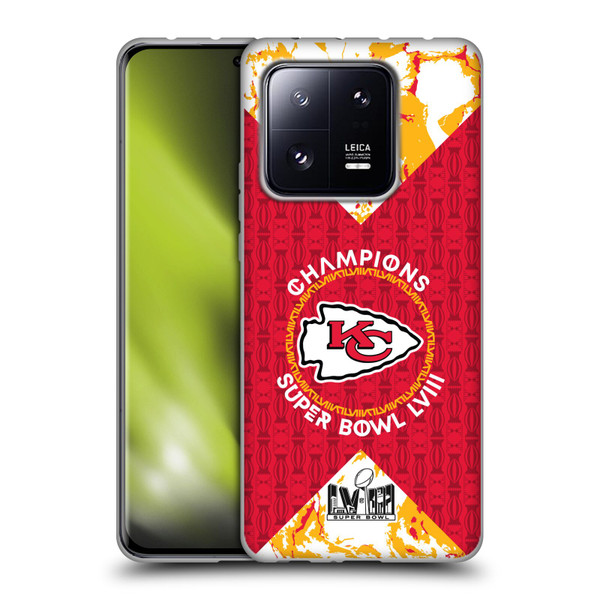 NFL 2024 Super Bowl LVIII Champions Kansas City Chiefs Patterns Soft Gel Case for Xiaomi 13 Pro 5G
