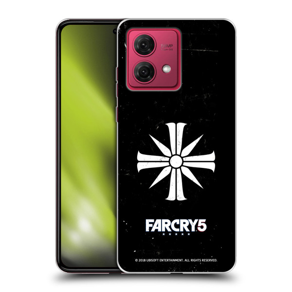 Far Cry 5 Key Art And Logo Distressed Look Cult Emblem Soft Gel Case for Motorola Moto G84 5G