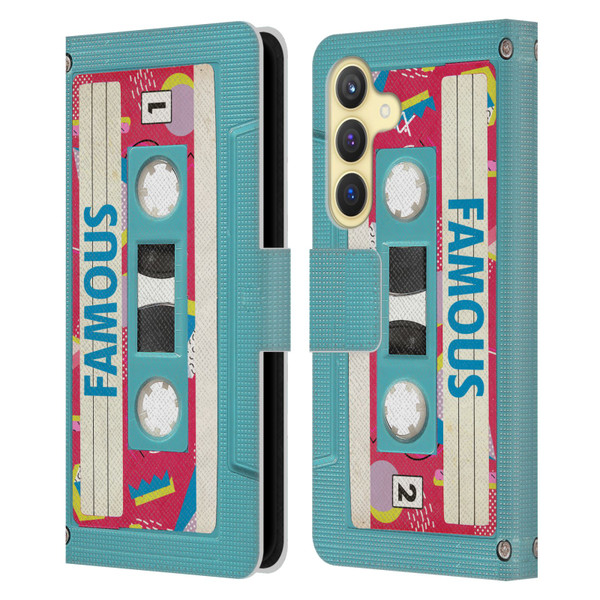 BROS Vintage Cassette Tapes When Will I Be Famous Leather Book Wallet Case Cover For Samsung Galaxy S24 5G