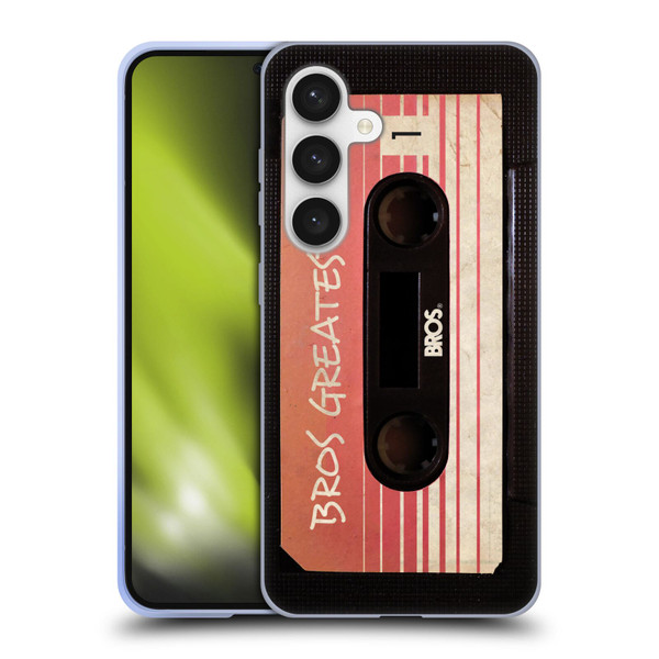 BROS Vintage Cassette Tapes Greatest Hits Soft Gel Case for Samsung Galaxy S24 5G