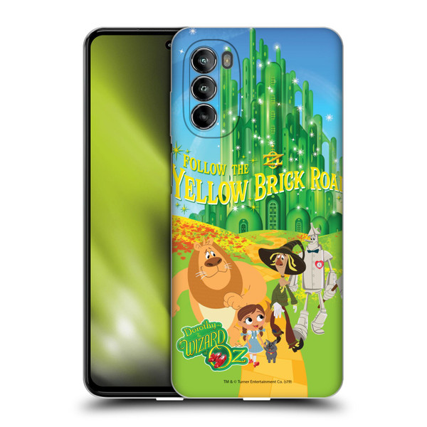 Dorothy and the Wizard of Oz Graphics Yellow Brick Road Soft Gel Case for Motorola Moto G82 5G