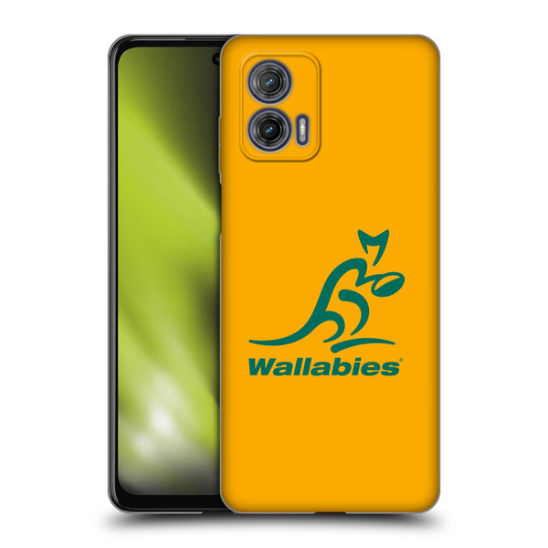 Australia National Rugby Union Team Crest Plain Yellow Soft Gel Case for Motorola Moto G73 5G