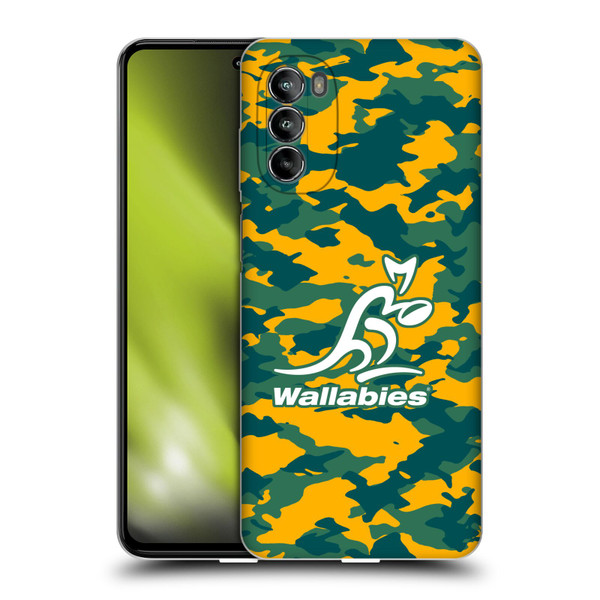 Australia National Rugby Union Team Crest Camouflage Soft Gel Case for Motorola Moto G82 5G