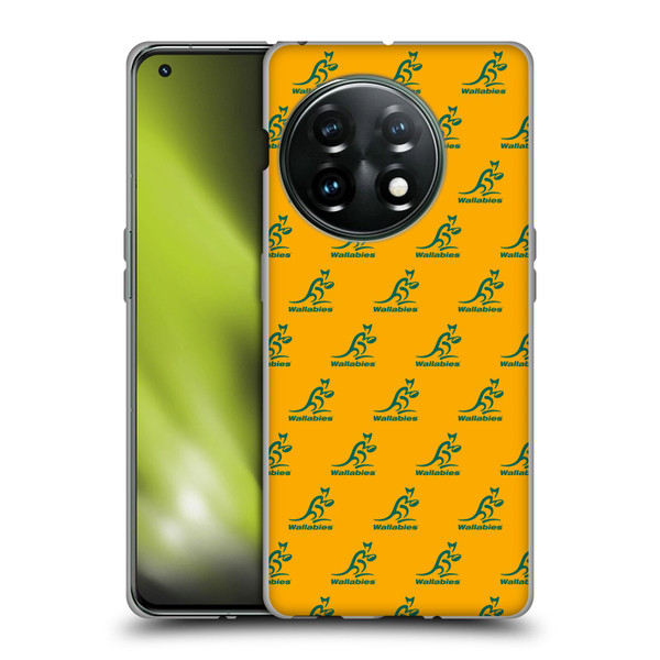 Australia National Rugby Union Team Crest Pattern Soft Gel Case for OnePlus 11 5G