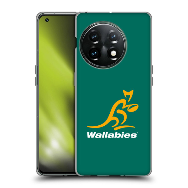 Australia National Rugby Union Team Crest Plain Green Soft Gel Case for OnePlus 11 5G