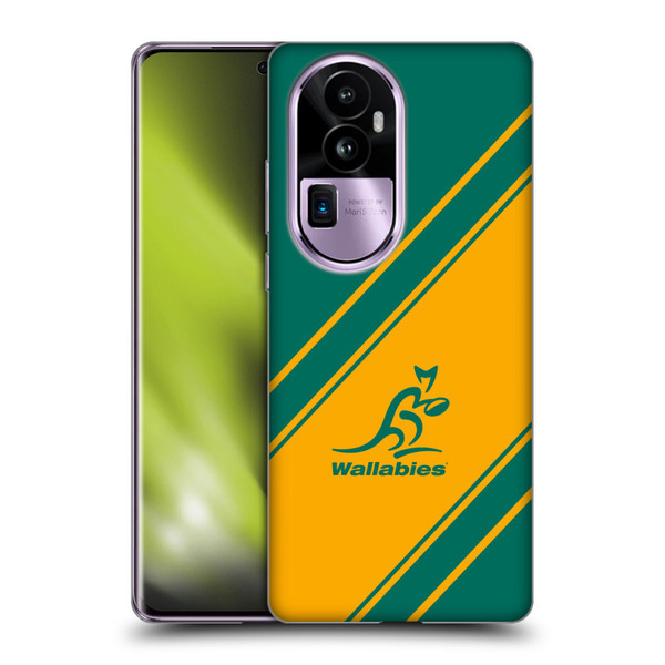 Australia National Rugby Union Team Crest Stripes Soft Gel Case for OPPO Reno10 Pro+