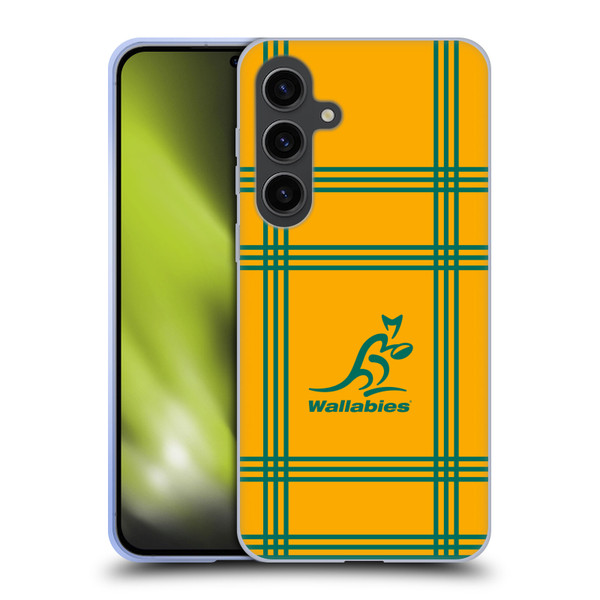 Australia National Rugby Union Team Crest Tartan Soft Gel Case for Samsung Galaxy S24+ 5G