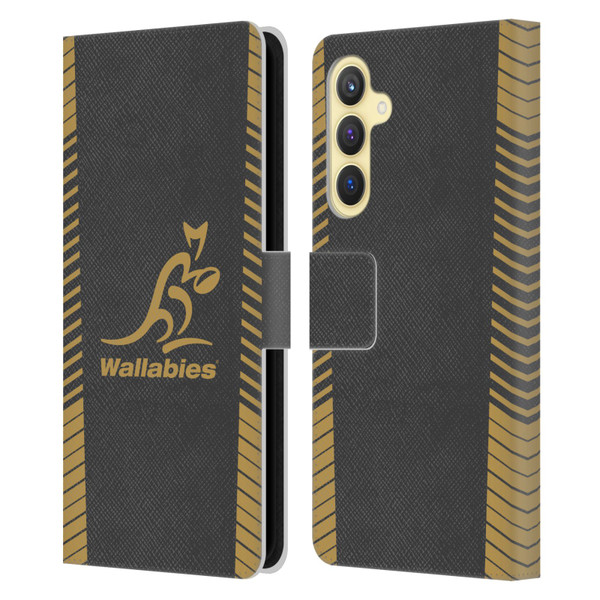 Australia National Rugby Union Team Wallabies Replica Grey Leather Book Wallet Case Cover For Samsung Galaxy S23 FE 5G