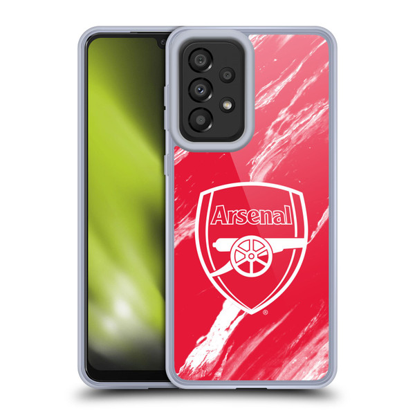 Arsenal FC Crest Patterns Red Marble Soft Gel Case for Samsung Galaxy A33 5G (2022)