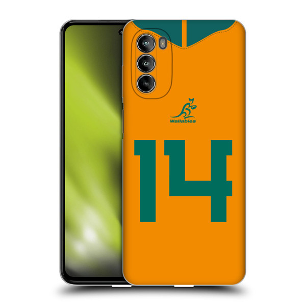 Australia National Rugby Union Team 2021/22 Players Jersey Position 14 Soft Gel Case for Motorola Moto G82 5G